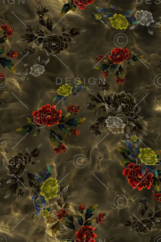 花卉印花华亿平台图片