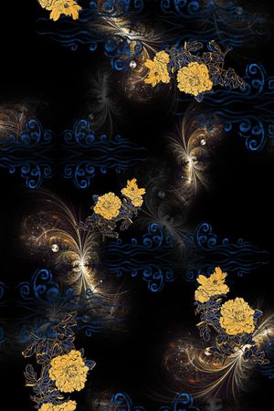 花卉印花华亿平台图片