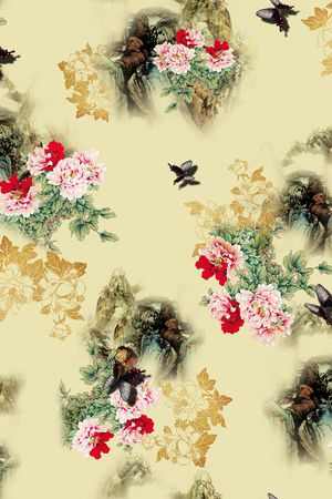 花卉印花华亿平台图片