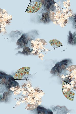 花卉印花华亿平台图片