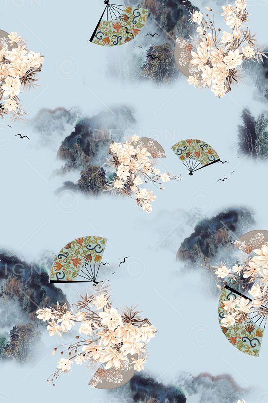 花卉印花华亿平台图片