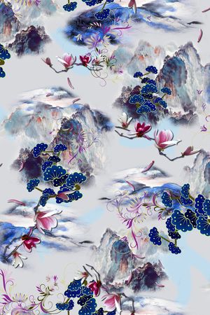 花卉印花华亿平台图片