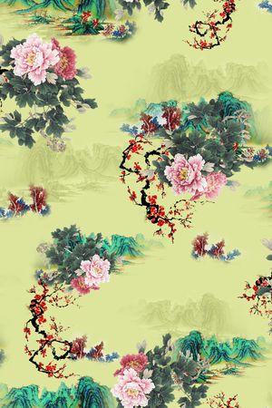 花卉印花华亿平台图片