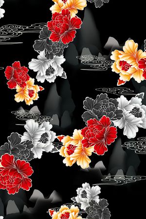 花卉印花华亿平台图片