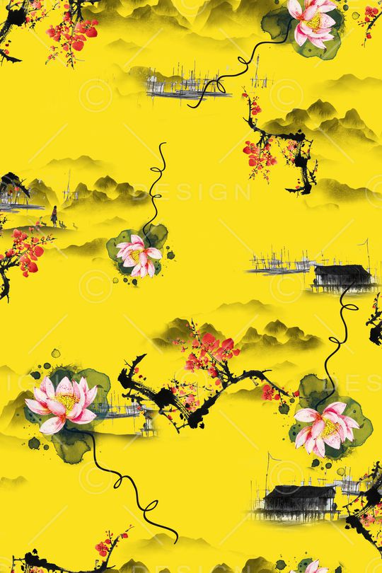 花卉印花华亿平台图片