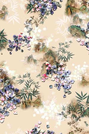 花卉印花华亿平台图片