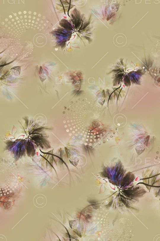 花卉印花华亿平台图片