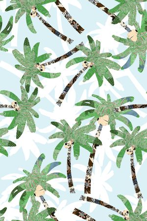 绿植树叶印花华亿平台图片