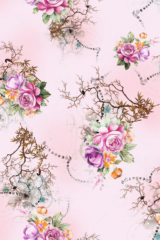 花卉印花华亿平台图片