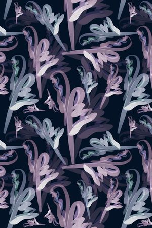 抽象花卉印花华亿平台图片