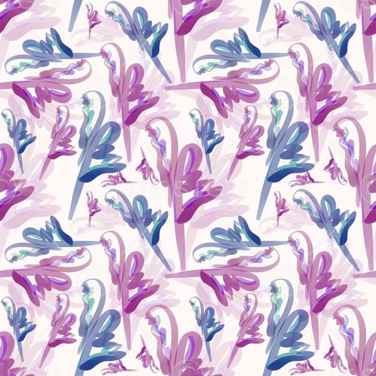 抽象花卉印花华亿平台图片