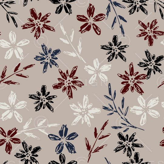 花卉印花华亿平台图片