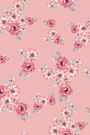 花卉印花华亿平台图片