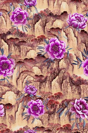 花卉印花华亿平台图片