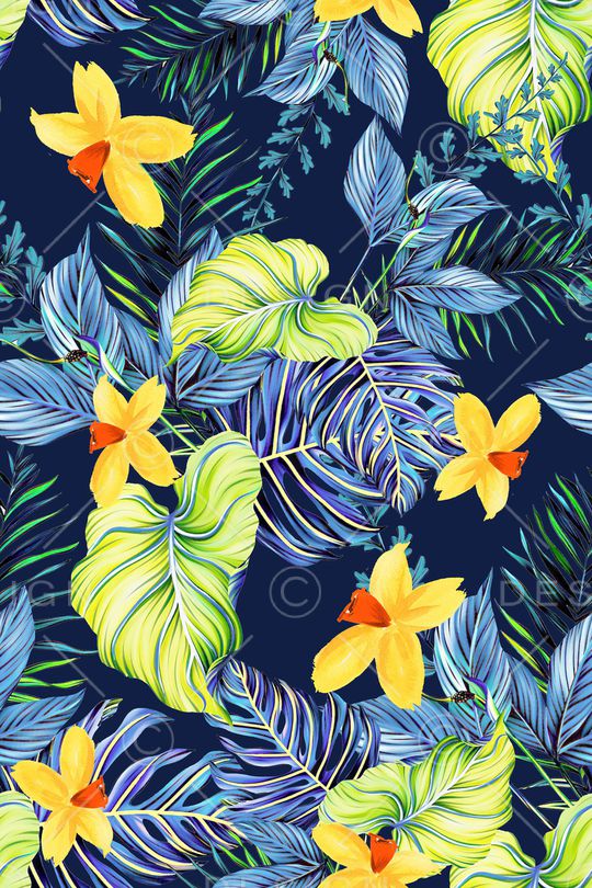 绿植树叶印花华亿平台图片