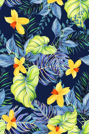 绿植树叶印花华亿平台图片