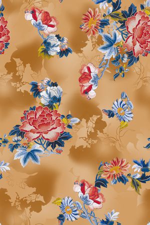 花卉印花华亿平台图片