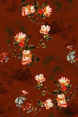 花卉印花华亿平台图片