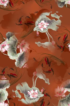 花卉印花华亿平台图片