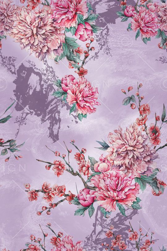 花卉印花华亿平台图片