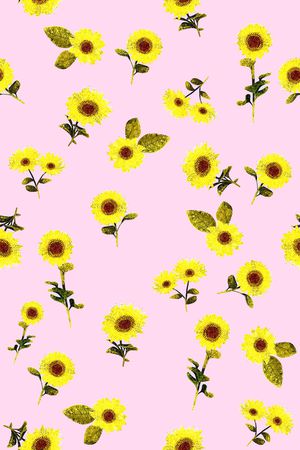 向日葵印花华亿平台图片