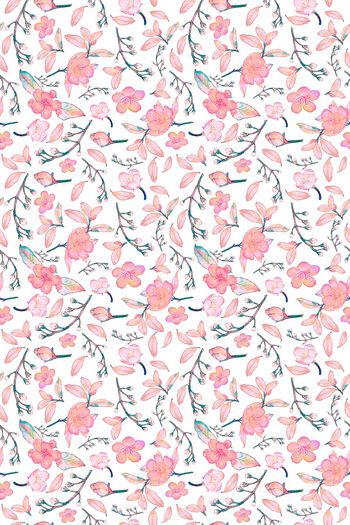 1483091-白底桃花1