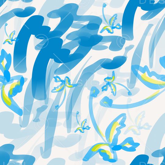 抽象花卉印花华亿平台图片