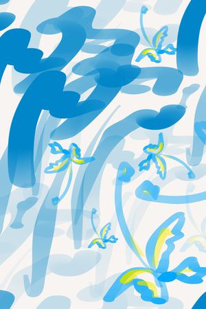 抽象花卉印花华亿平台图片