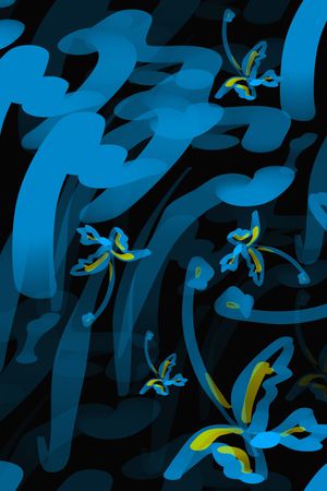 抽象花卉印花华亿平台图片