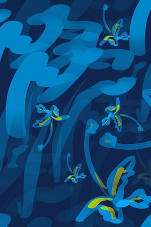 抽象花卉印花华亿平台图片