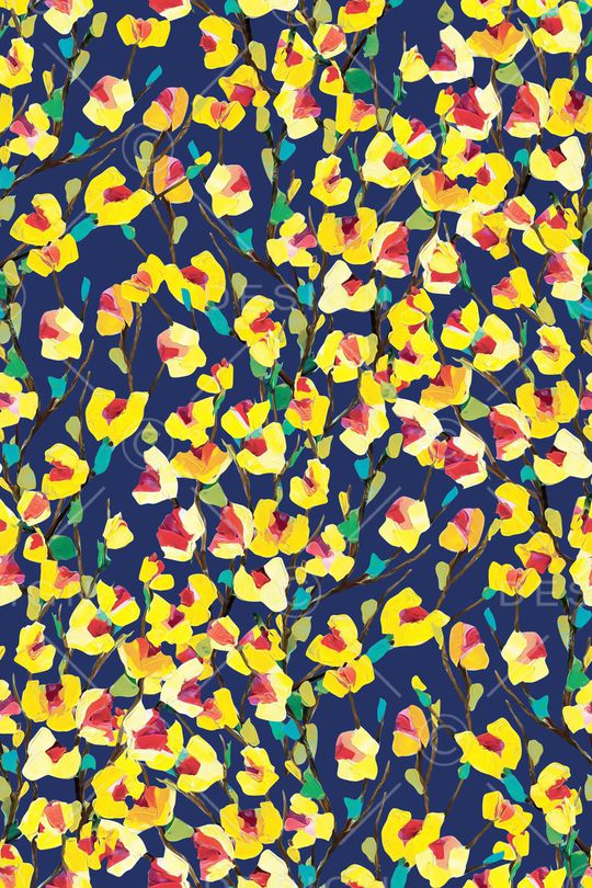 花卉印花华亿平台图片