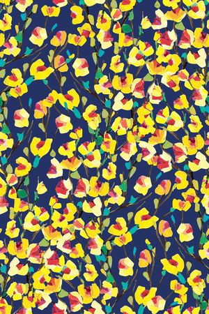 花卉印花华亿平台图片