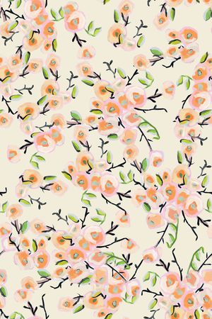 抽象花卉印花华亿平台图片