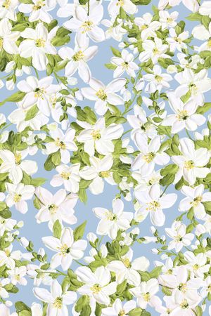 清爽底花卉印花华亿平台图片