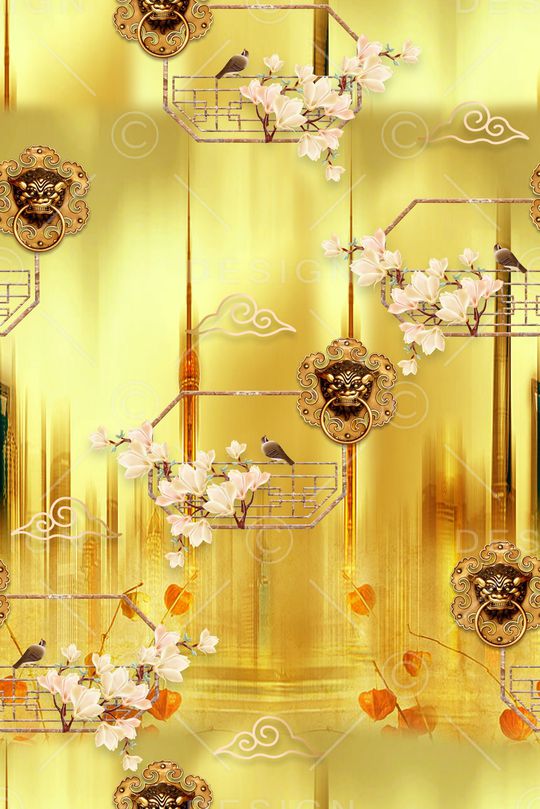 花卉印花华亿平台图片