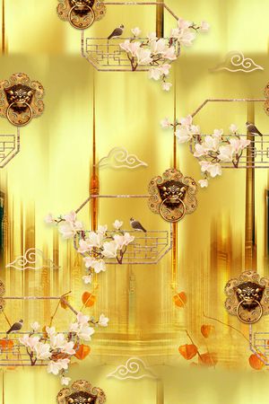 花卉印花华亿平台图片