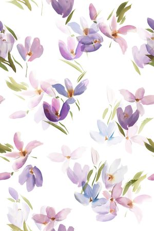 清爽底花卉印花华亿平台图片