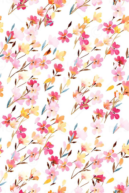 清爽底花卉印花华亿平台图片