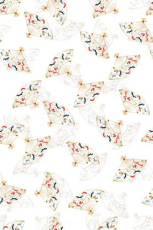 扇子印花华亿平台图片