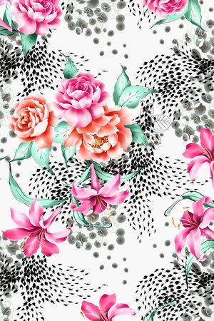 动物花卉印花华亿平台图片