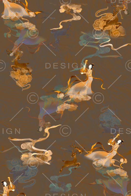 花卉印花华亿平台图片