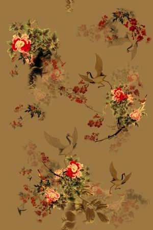 花卉印花华亿平台图片