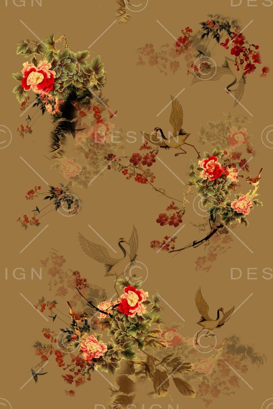 花卉印花华亿平台图片