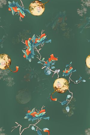 花卉印花华亿平台图片