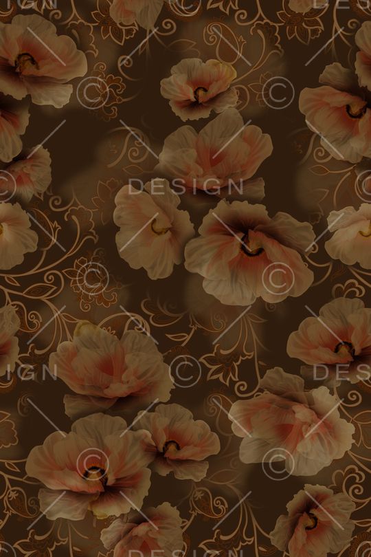 花卉印花华亿平台图片