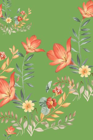 彩底花卉印花华亿平台图片