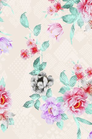 动物花卉印花华亿平台图片