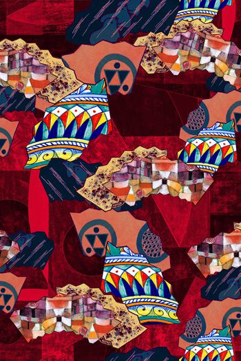 旗袍香云纱印花华亿平台图片