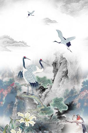 中国风定位旗袍印花华亿平台图片