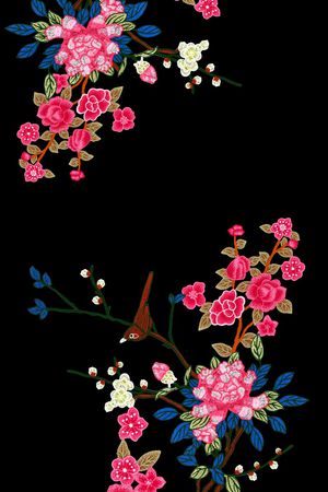 中国风定位旗袍印花华亿平台图片